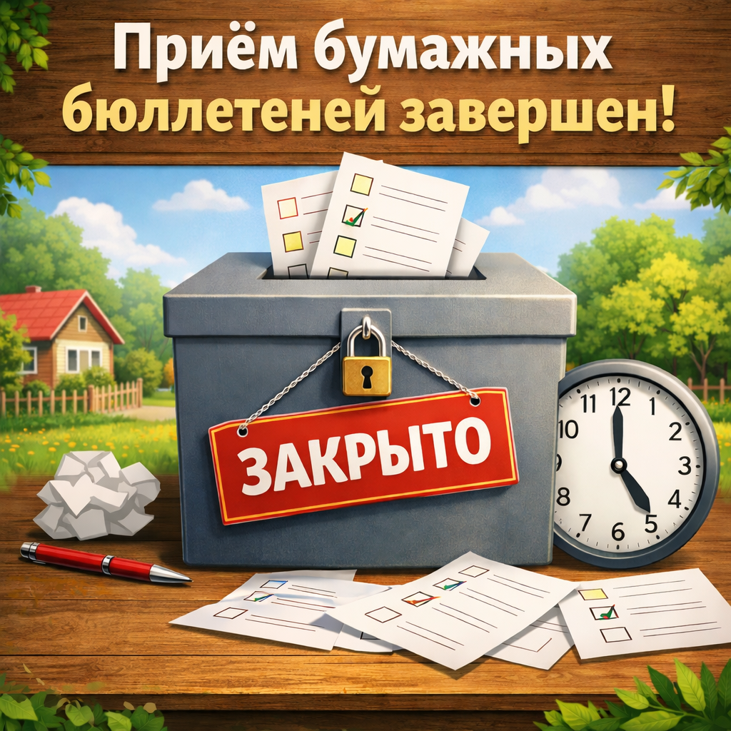 Приём бумажных бюллетеней завершён